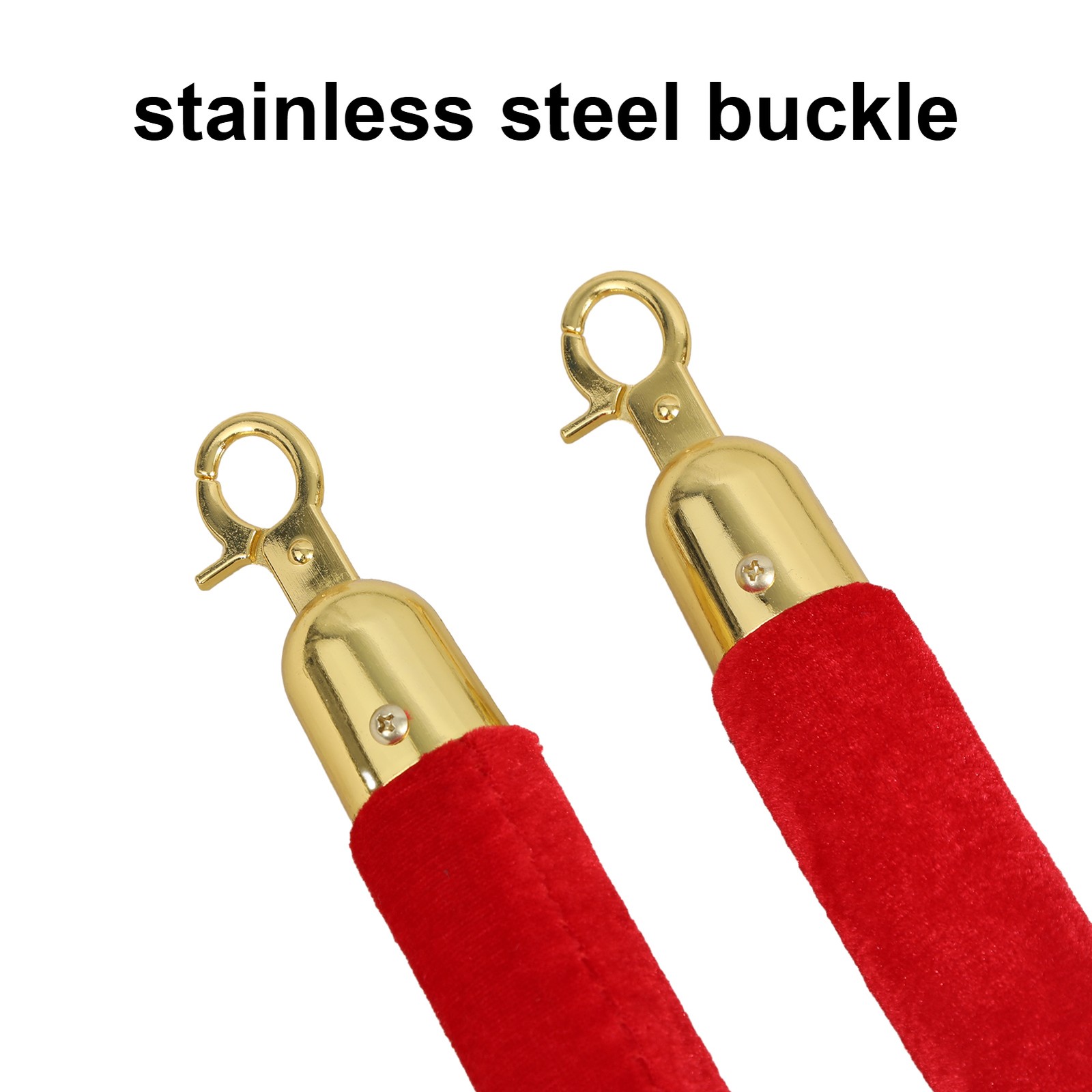 8Pcs Stanchion Post Queue Barrier Crowd Control Sand Base Gold with Velvet Ropes