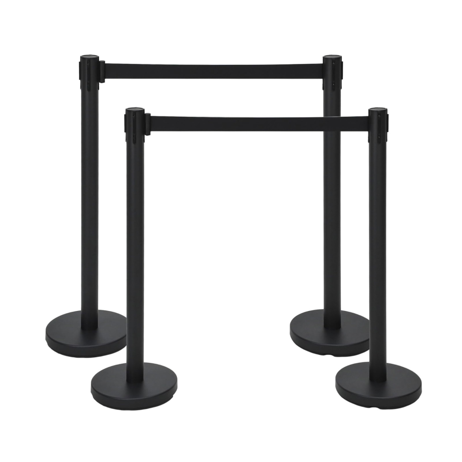 4 Pack Crowd Control Stanchions Set, Premium Stanchions with 6.6 ft Retractable