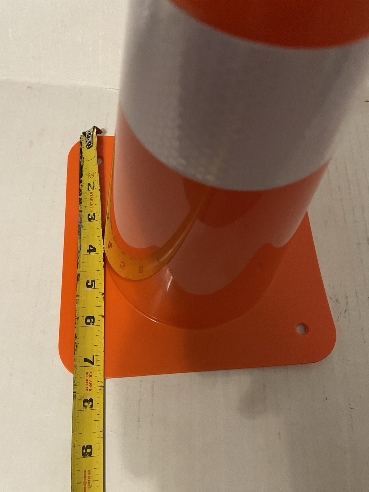 1 Orange Reflective Safety Cones 12” Inch Plastic Traffic Cones Emergency