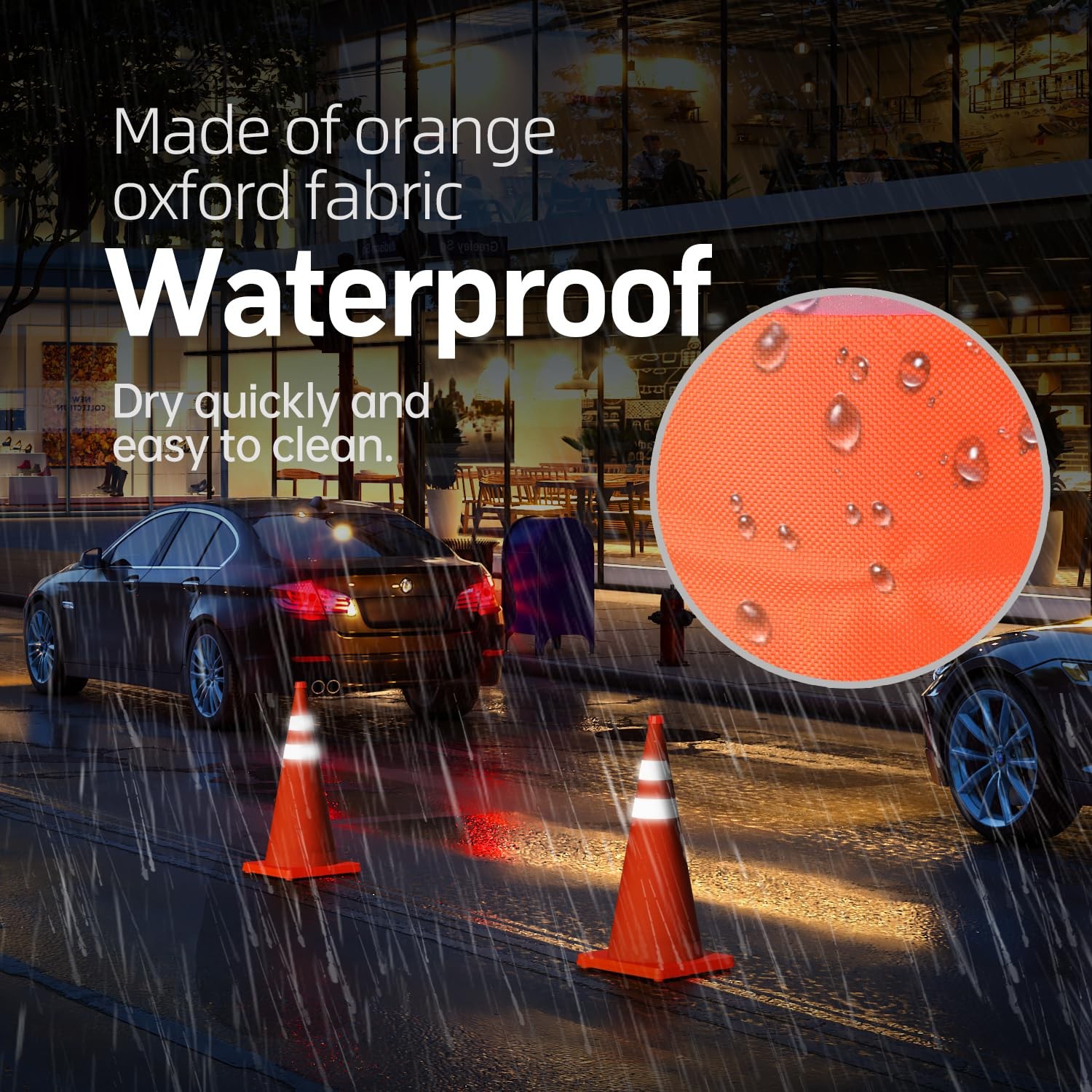 4 Pack 28 Inch Collapsible Traffic Safety Orange Cones Multi Purpose Pop-up