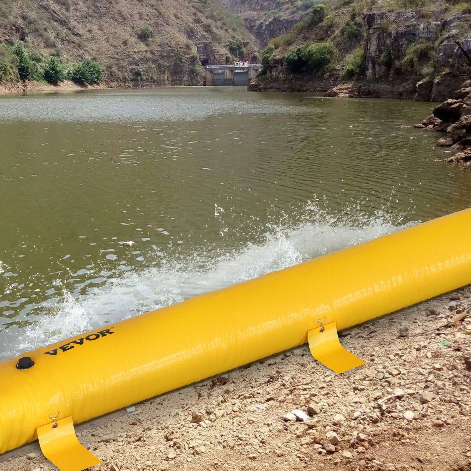 12ft Flood Barrier 12″ Height PVC Waterproof for Home/Door/Garage Reusable