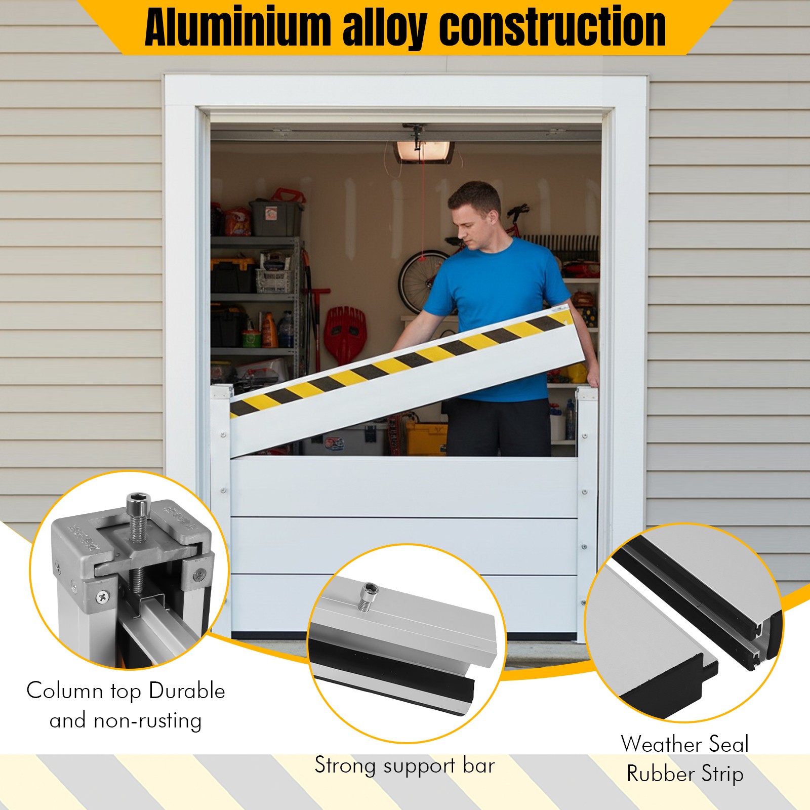 Baffle Flood Barrier Reusable Flood Baffle 120x80cm for Doors Basement Garages