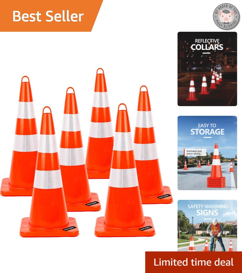 Heavy-Duty 28-Inch Traffic Safety Cones – Perfect for Construction and Control