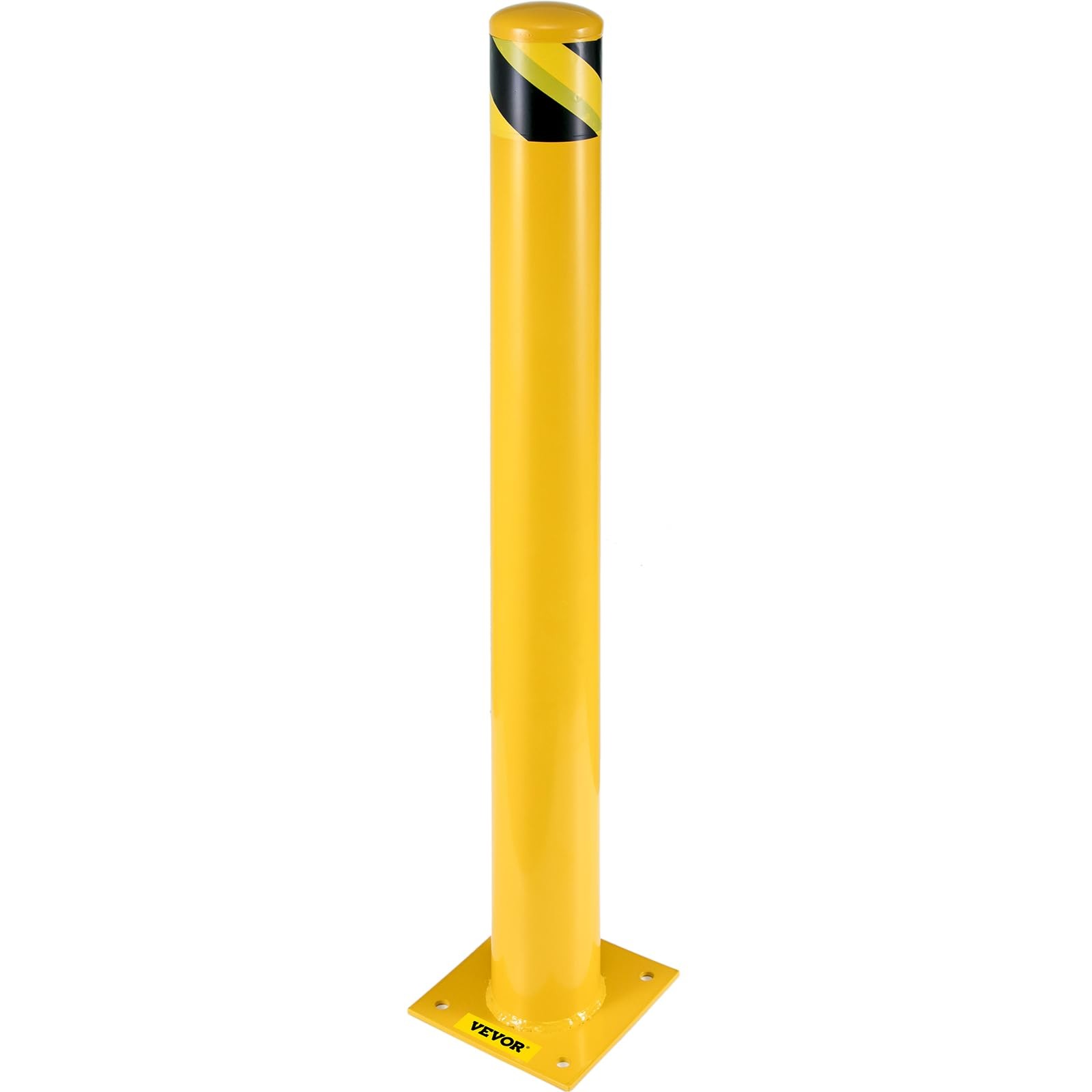 42 Inch Yellow Safety Bollard Q235 Steel Durable Impact Resistant Post