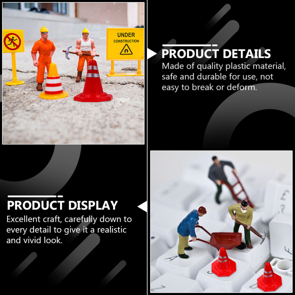 60PCS Training Roadblock Construction Cones Toys Traffic Signs for Kids