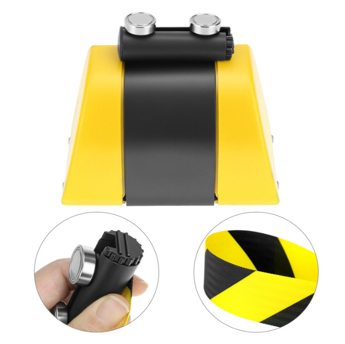 QWORK Magnetic Wall Mount Retractable Belt Barrier – Crowd Control and Safety So