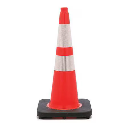Traffic Cone, Pvc, High-Intensity Prismatic, 28 In Height, 10 Lb, Orange,