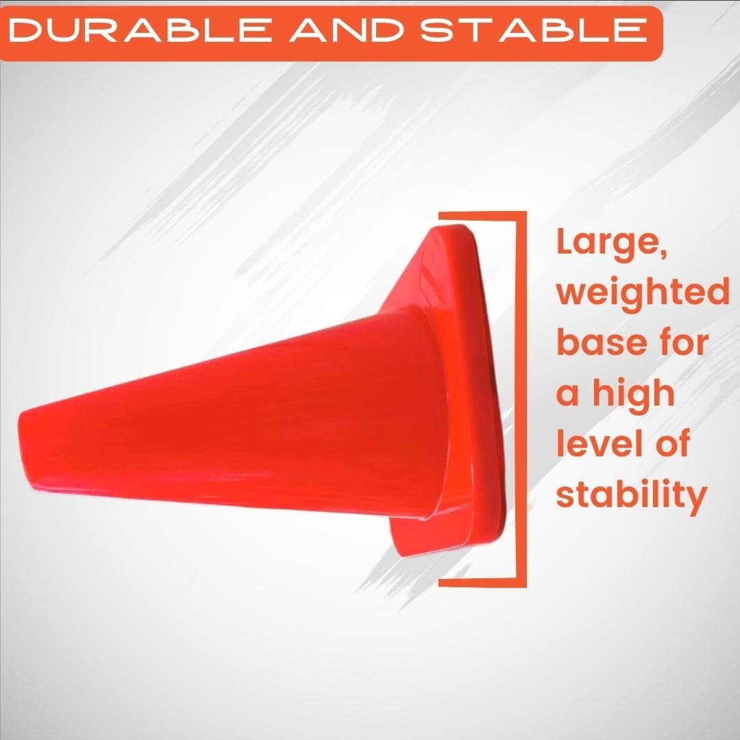 Versatyle 9in Heavy Duty Agility Training Cones for Soccer, Football, Basketb…