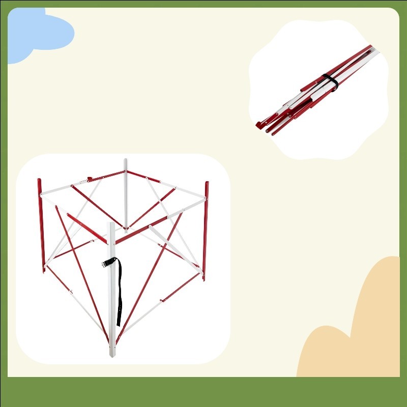 Portable Folding Well Safety Net Retractable Road Barrier 41.3″*41.3″*35″