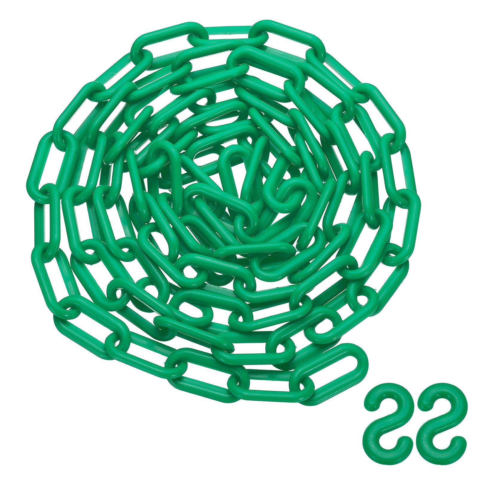 10 Feet Plastic Chain Link Safety Barrier Chain 1×2 Inch Buckle Dark Green