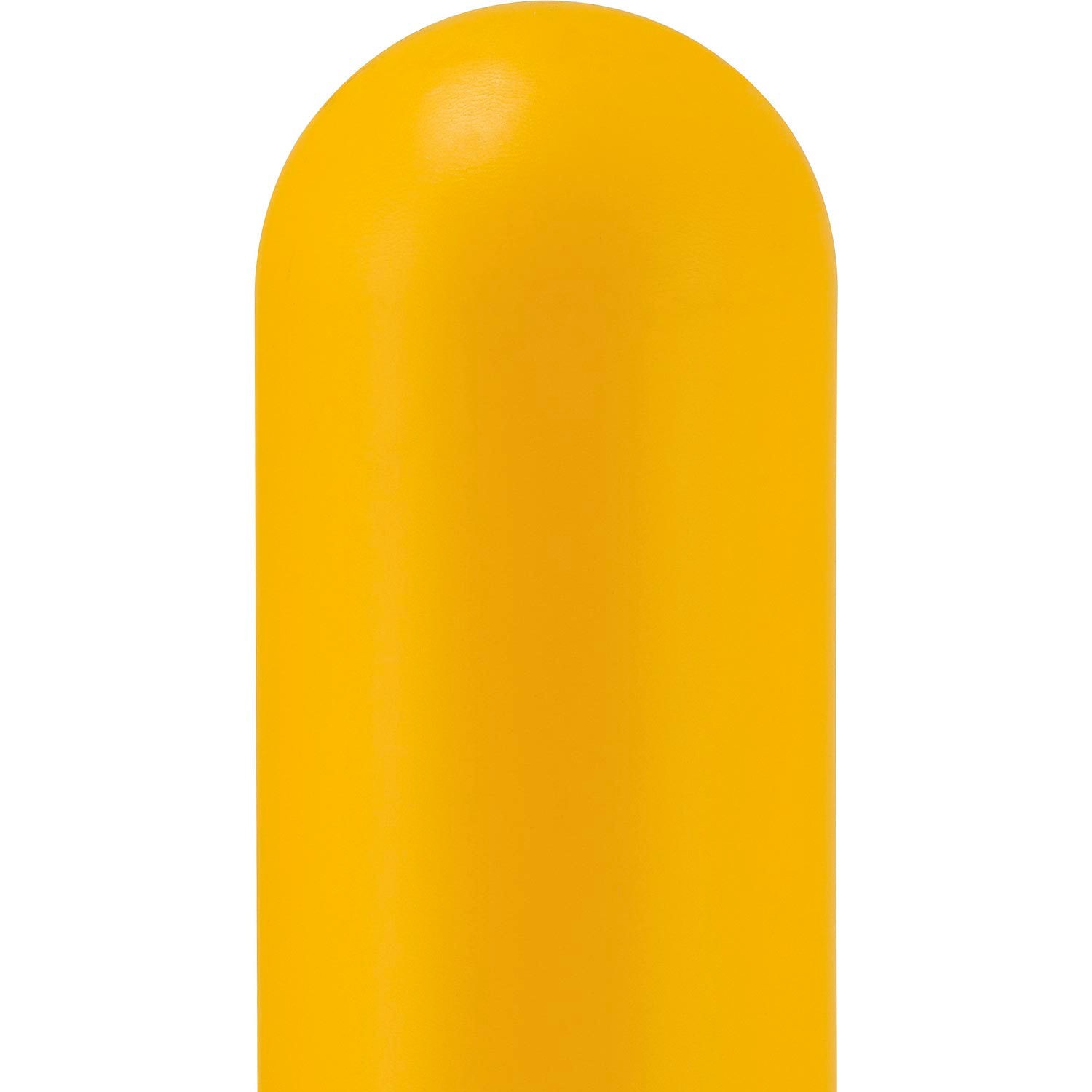 60″H Smooth Bollard Post Sleeve 4″ HDPE Dome Top Yellow