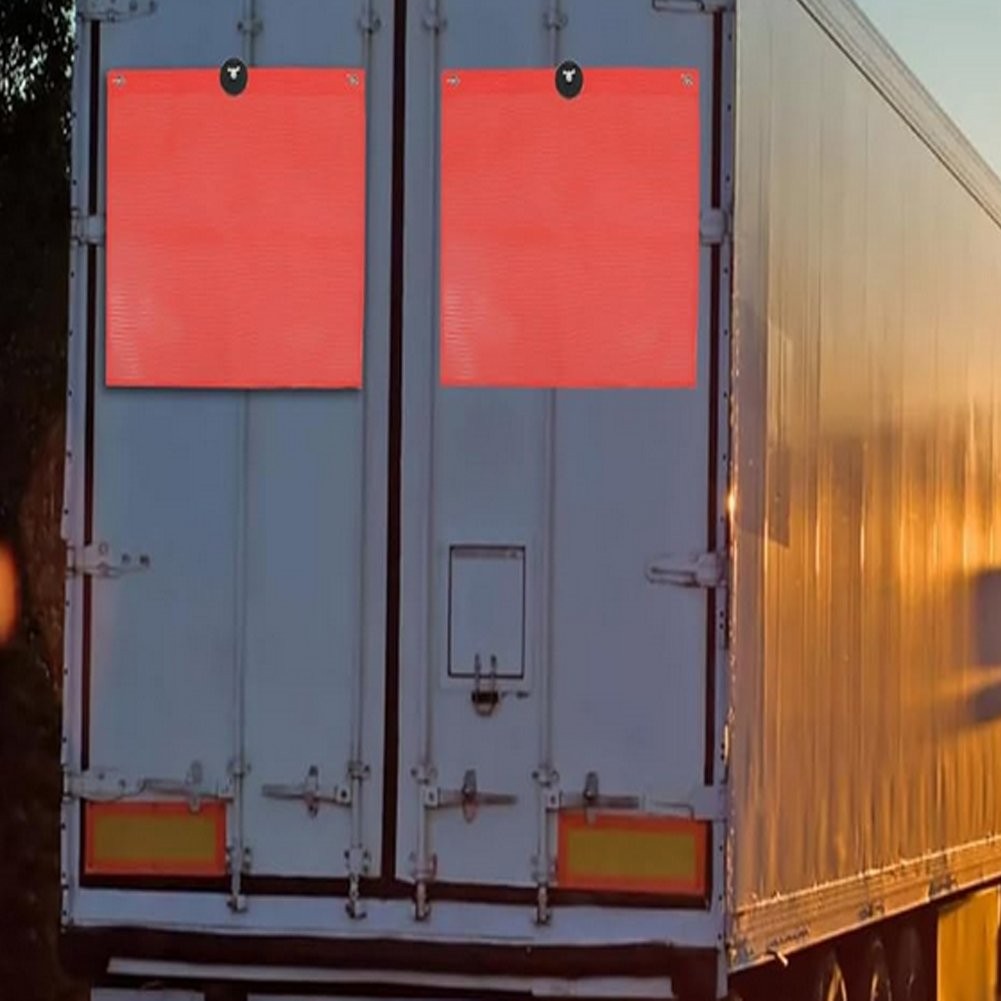 (4 Pack) Oversize Load Traffic Safety Flags Warning Signs 18 x 18 Inch For Truck