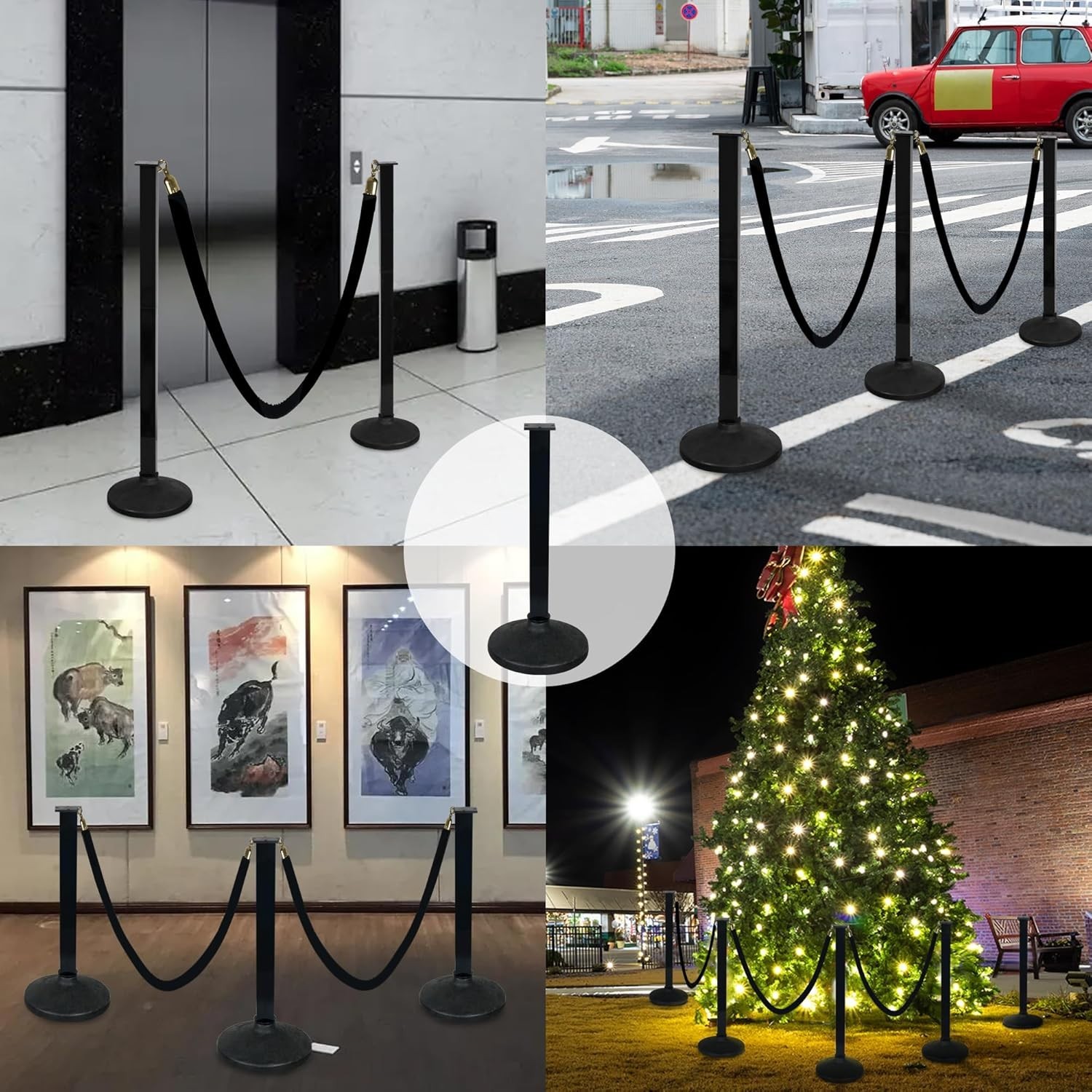 Versatile Stanchions with Velvet Rope – Adjustable Height for Ultimate Control