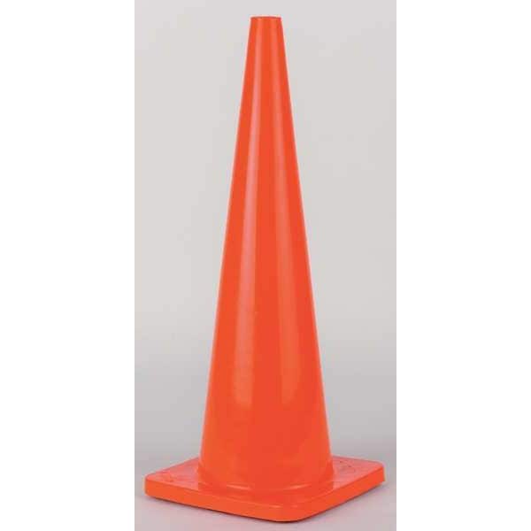 Traffic Cone, Pvc, Non-Reflective, 36 In Height, 10 Lb, Orange, 6Fgz9