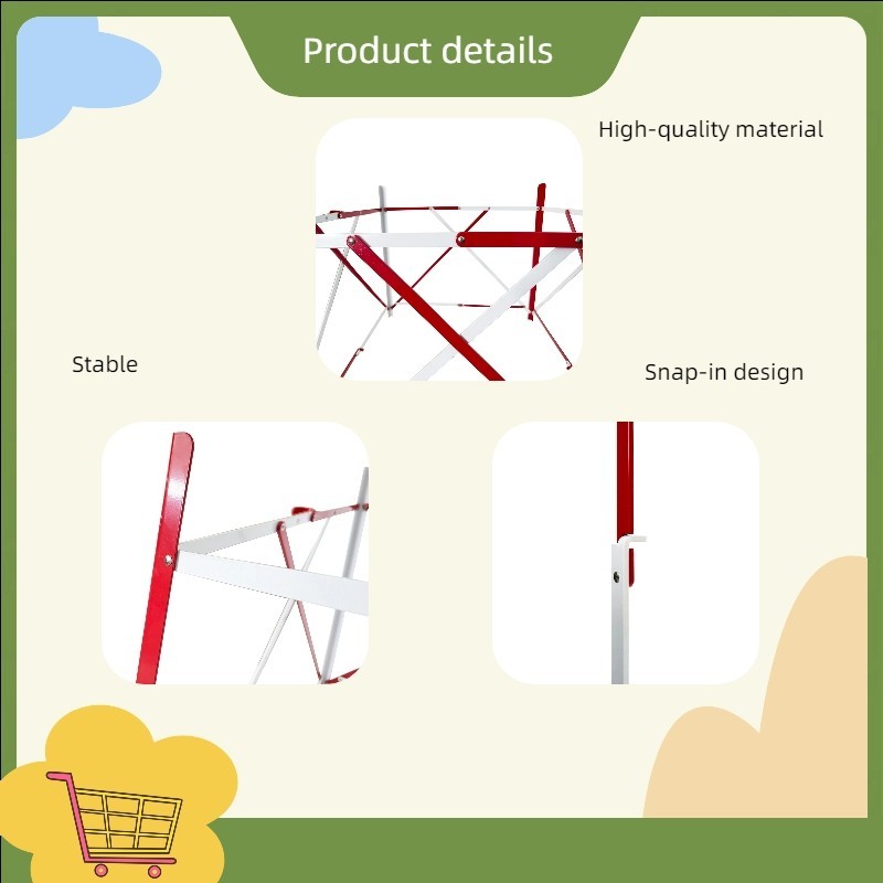 Portable Folding Well Safety Net Retractable Road Barrier 41.3″*41.3″*35″