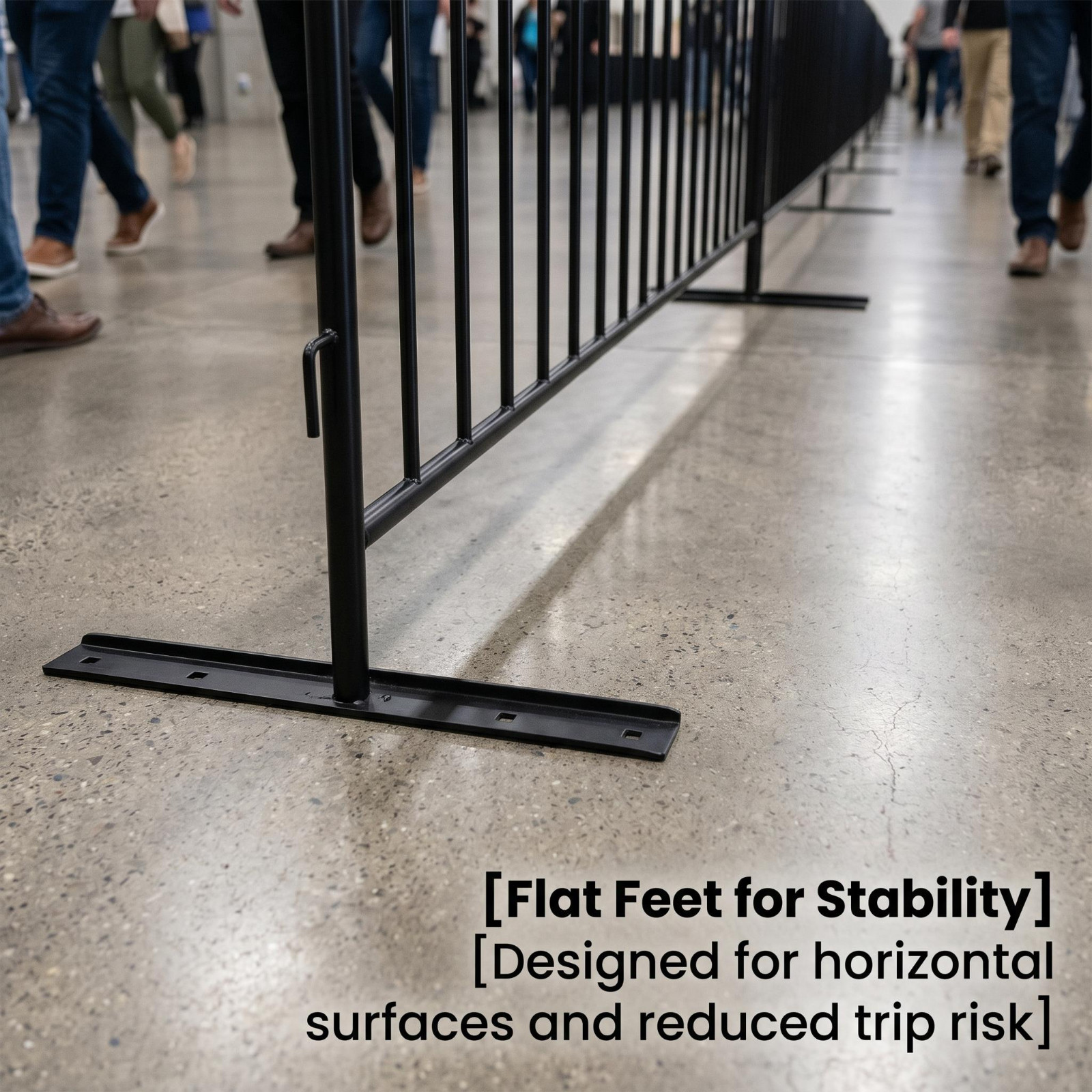 8.5ft Interlocking Barricade Heavy Duty Metal Barricade 2pcs Safety Barrier