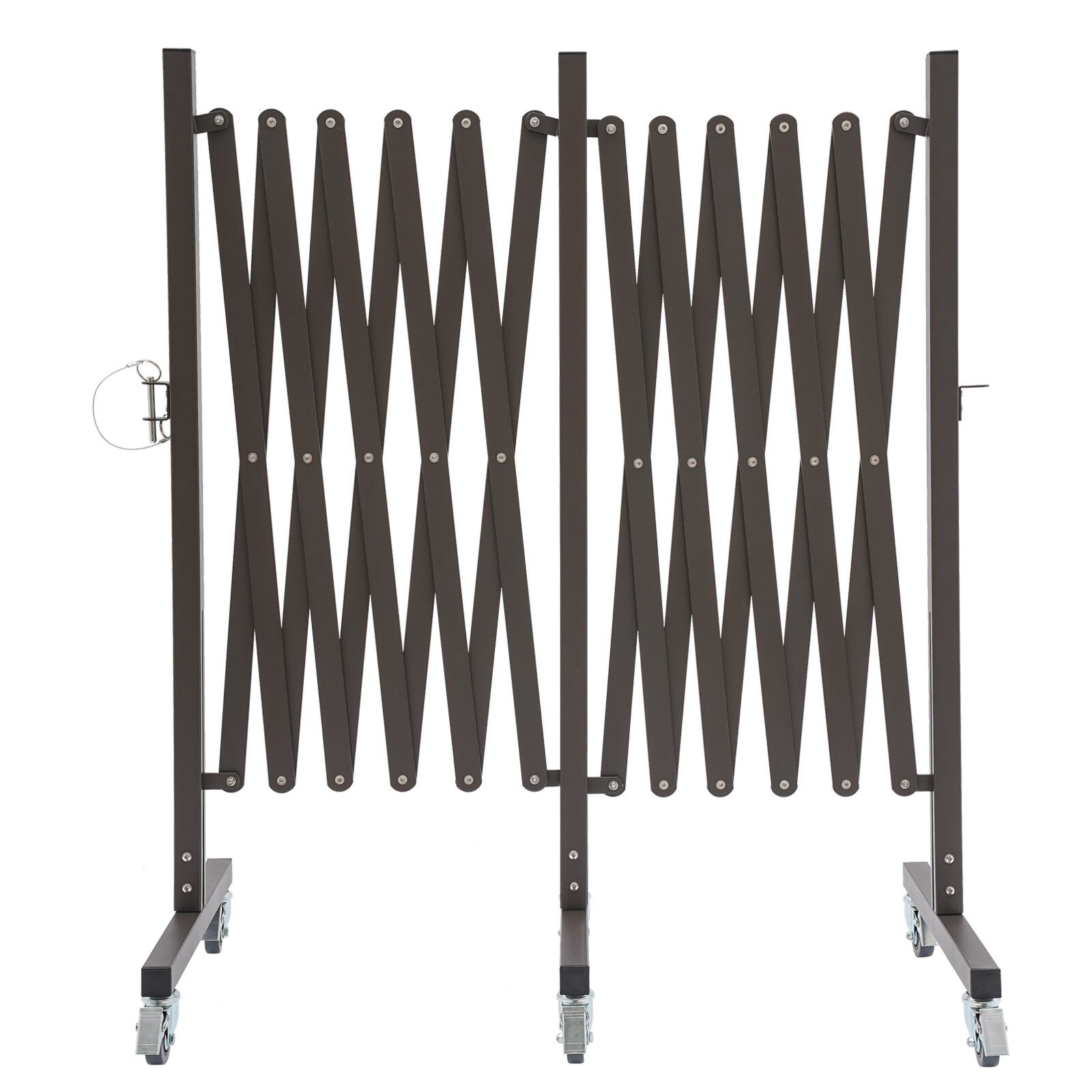 16.4′ Expandable Barricaded Barrier Retractable Traffic Fence Mobile Safety Gate