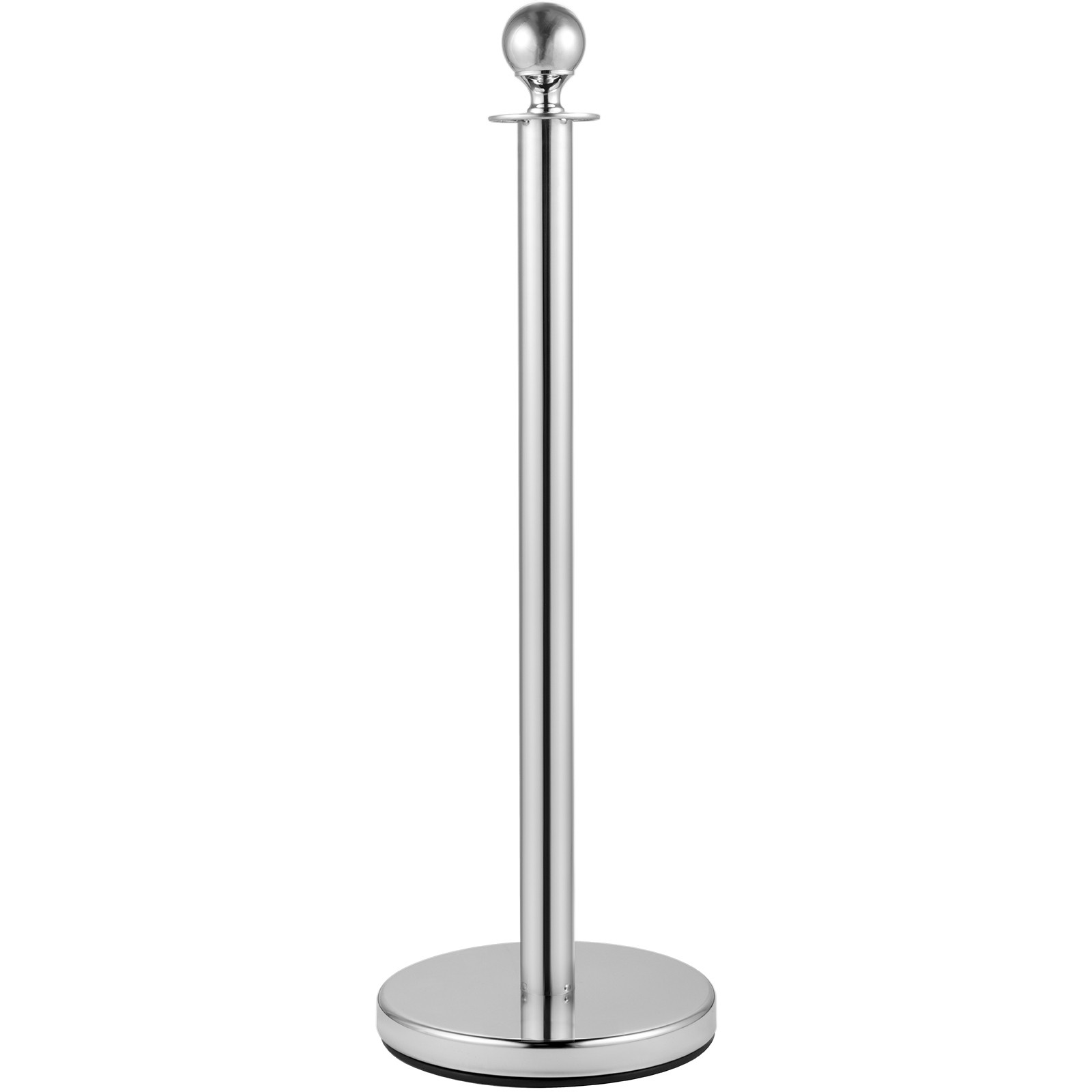 Crowd Control Stanchion Silver 4×37.8″ Pack 3 Ropes Queue Posts Stable Red