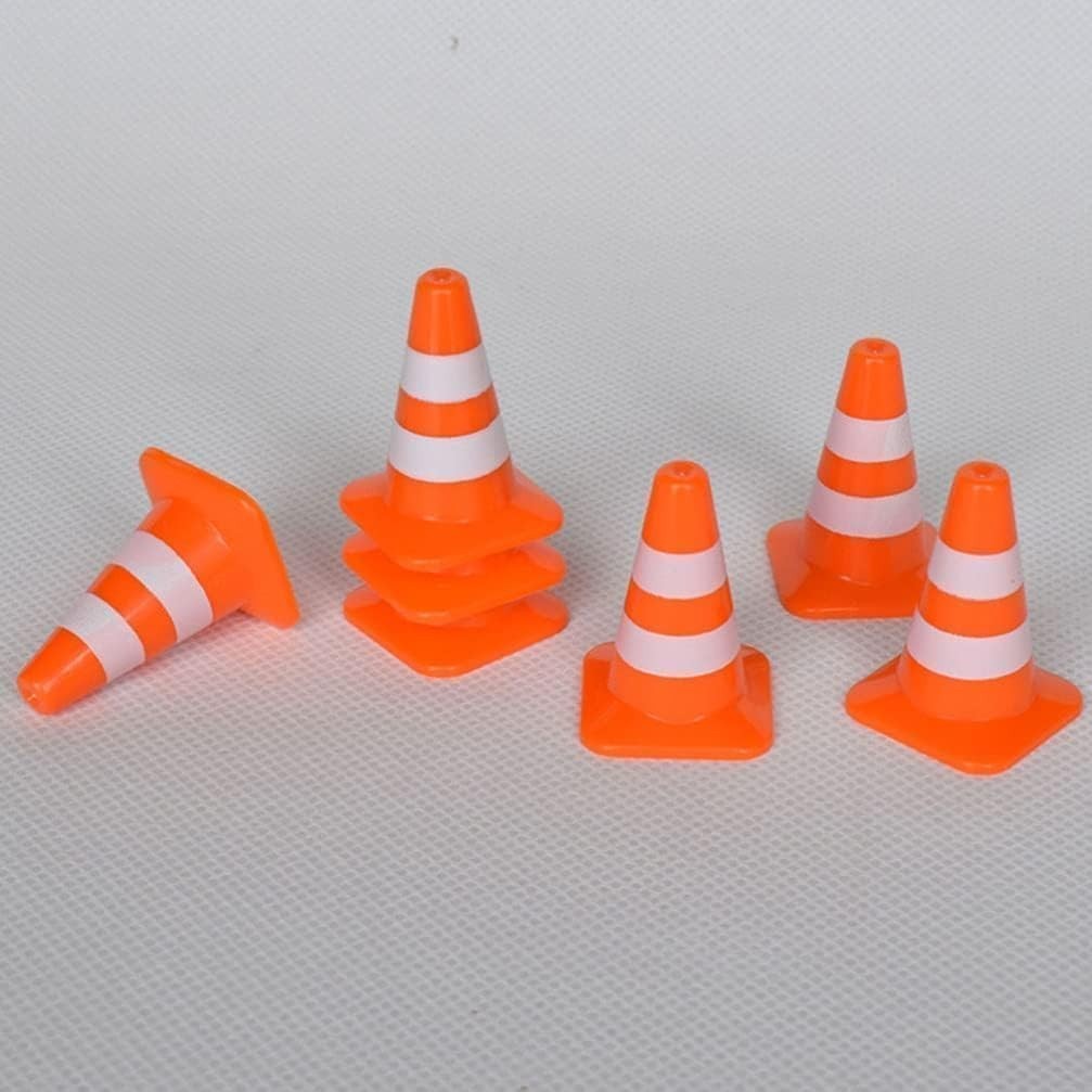 14 Piece Educational Mini Traffic Cones for Dollhouse & Model Construction