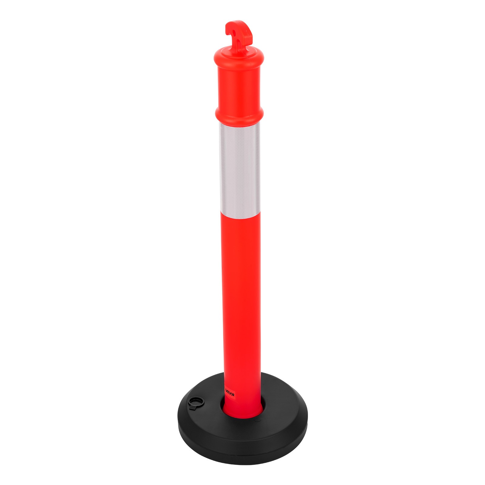VEVOR 9 Packs Traffic Delineator Posts 48 in Traffic Safety Cones Fillable Base