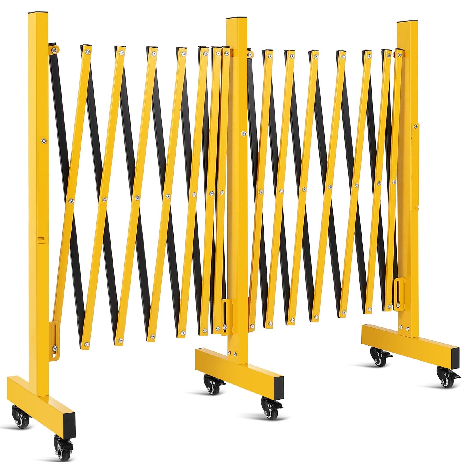 Outdoor Traffic Barricade Gate Metal Expandable 8-23FT Folding Safety Barrier