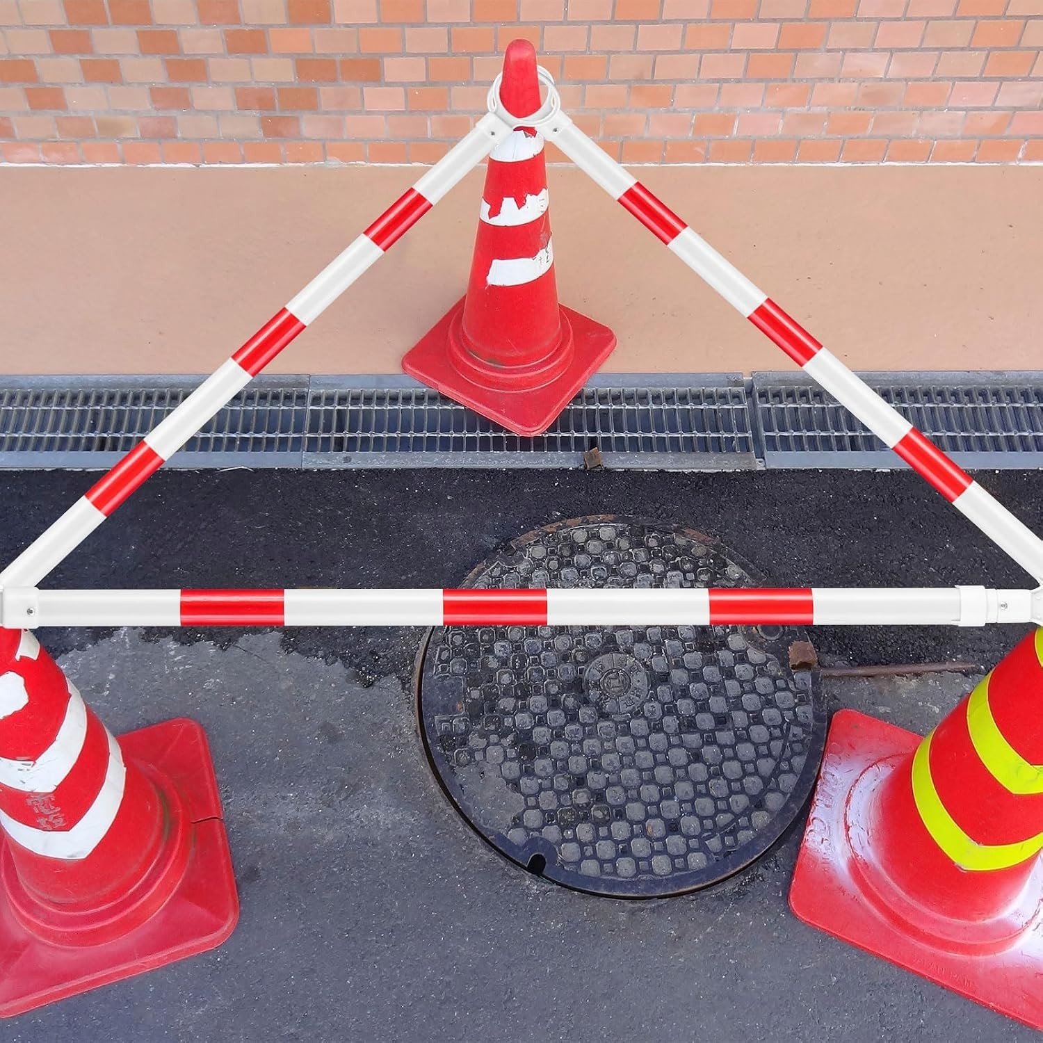 8 Pcs Retractable Traffic Safety Cone Bars, 6-10 Ft for High Visibility Safety