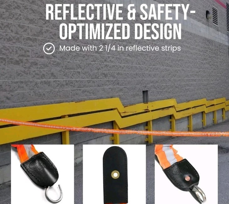 Retractable Crowd Control Barrier 10-16 Feet Belt Reflective Bands Easy Install