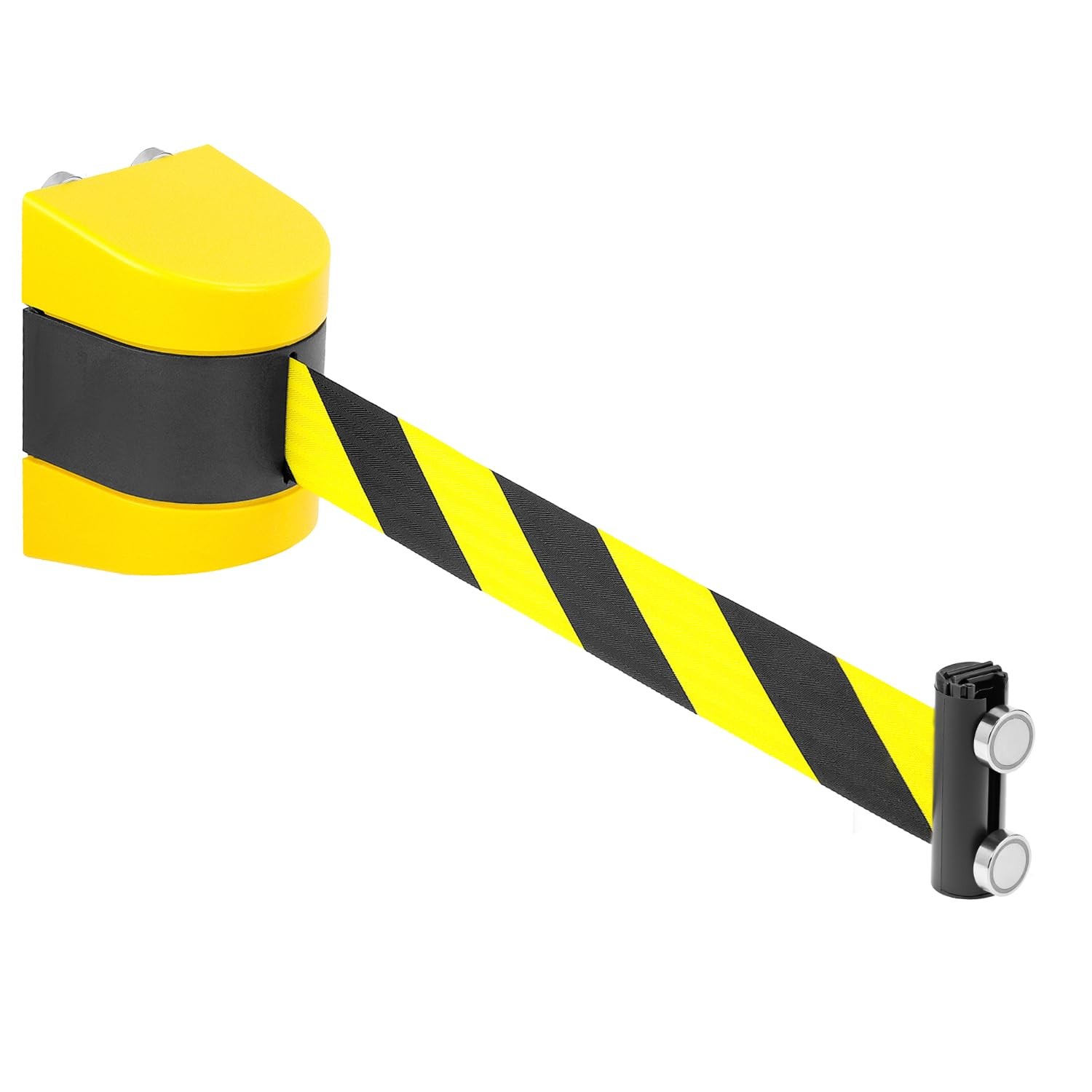 QWORK Magnetic Wall Mount Retractable Belt Barrier – Crowd Control and Safety So
