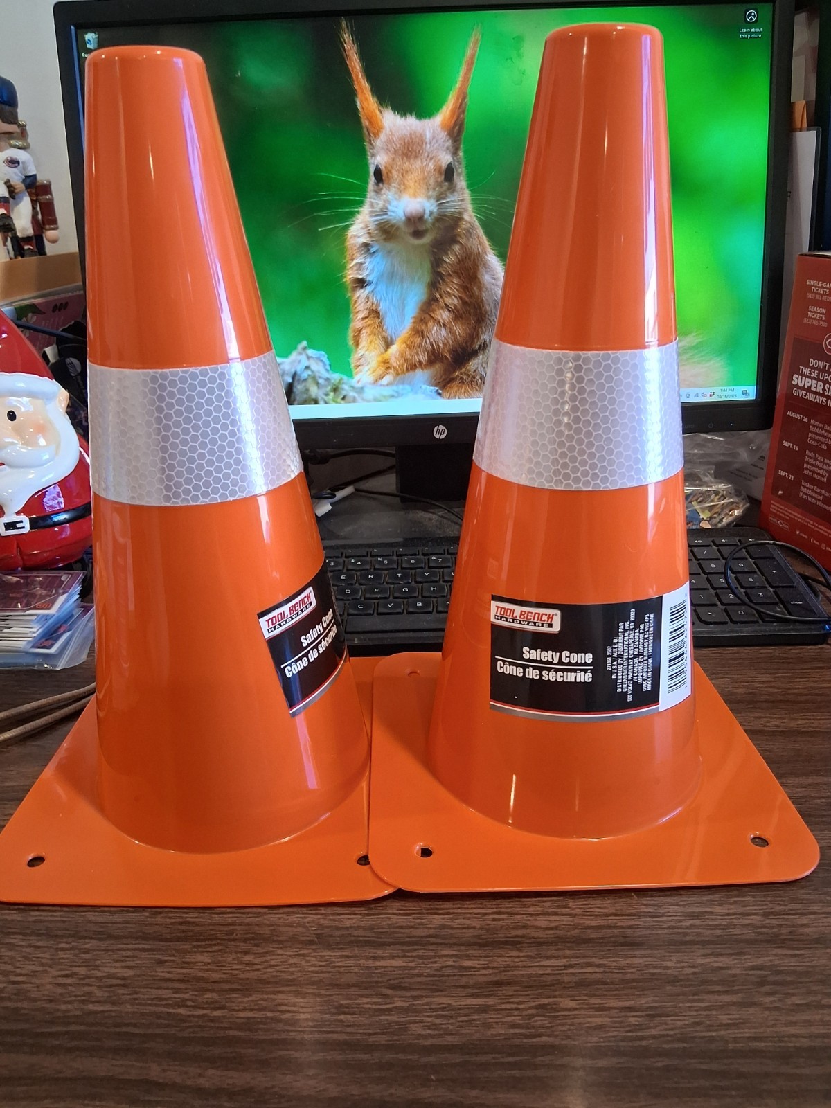 (2 PC) 12″ TRAFFIC SAFETY CONES PARKING CONSTUCTION MULTIPURPOSE W/ REFLECTOR