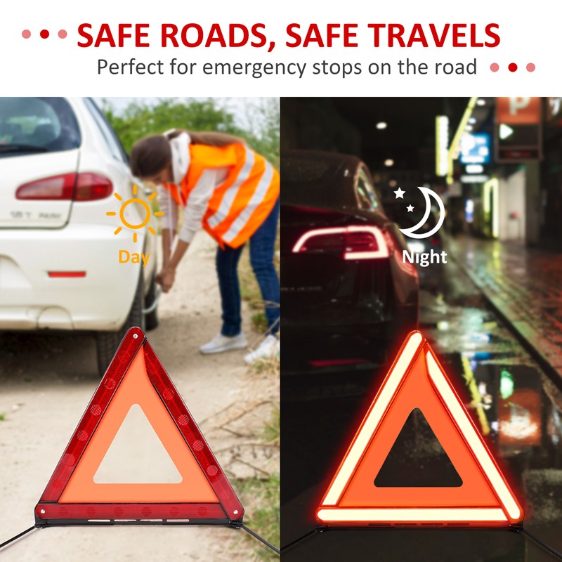 3/6/9 Pack Emergency Warning Triangles Reflector Safety Triangles DOT Approved