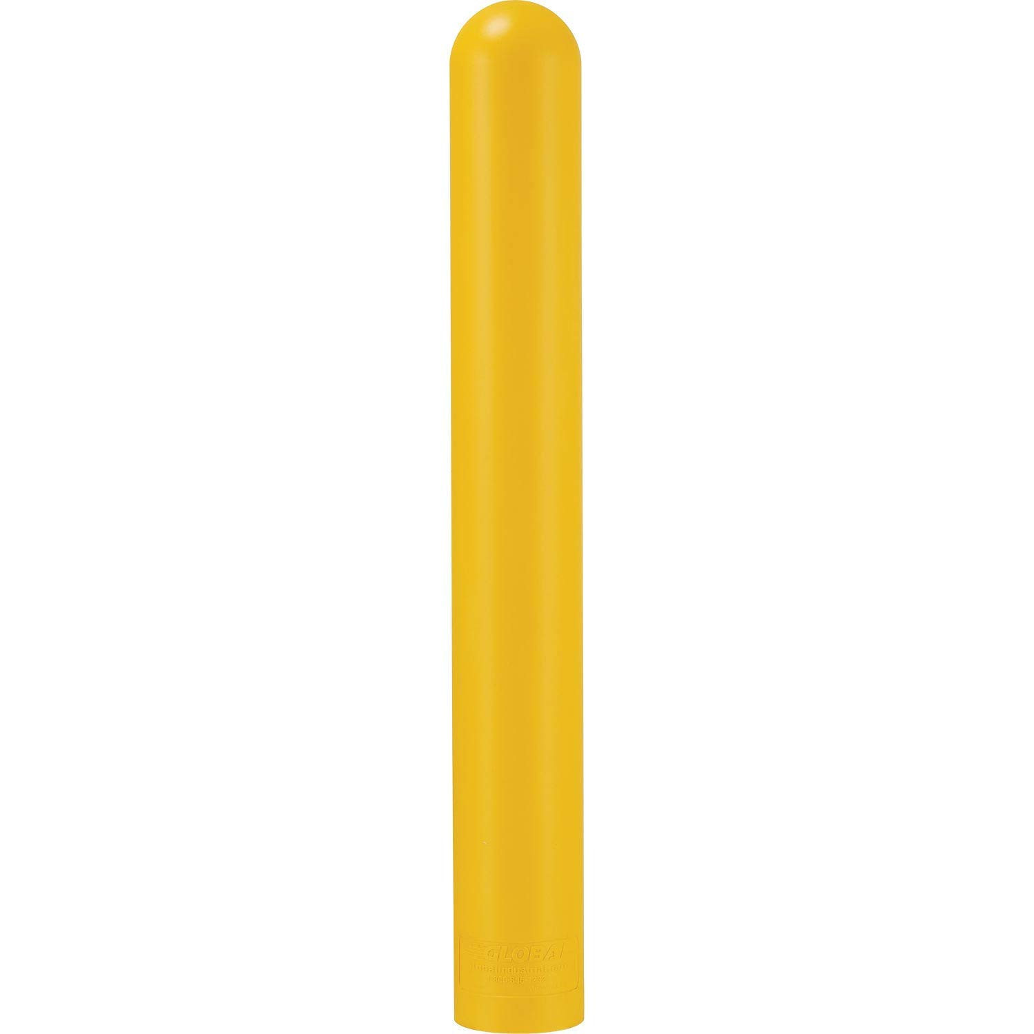 60″H Smooth Bollard Post Sleeve, 6″ HDPE Dome Top, Yellow