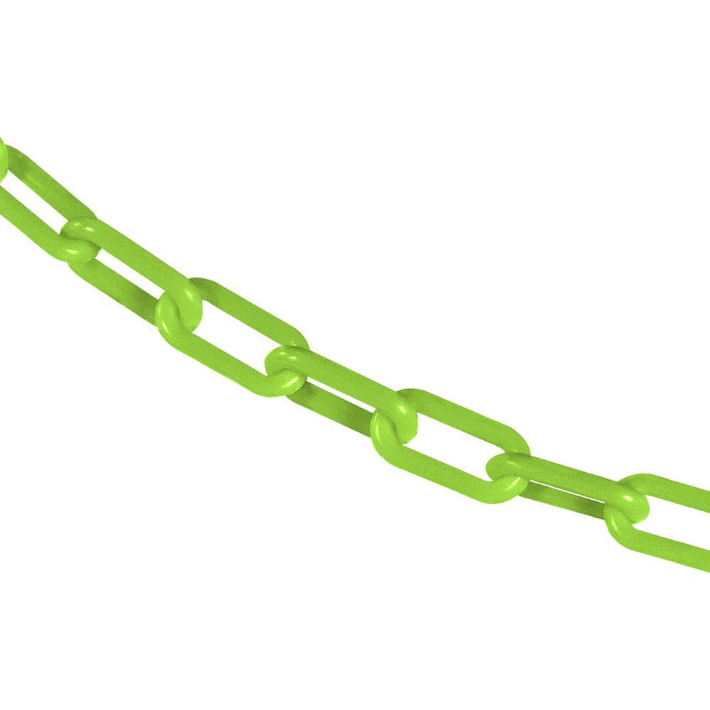 GRAINGER APPROVED 30014-50 Plastic Chain ,50 ft L,Safety Green 44F767