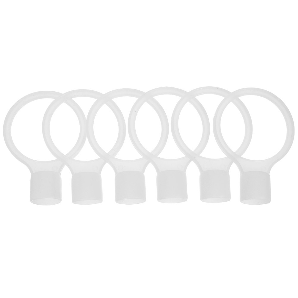 6Pcs Durable PVC Safety Cone Connectors for Traffic Cone Bar White Flexible