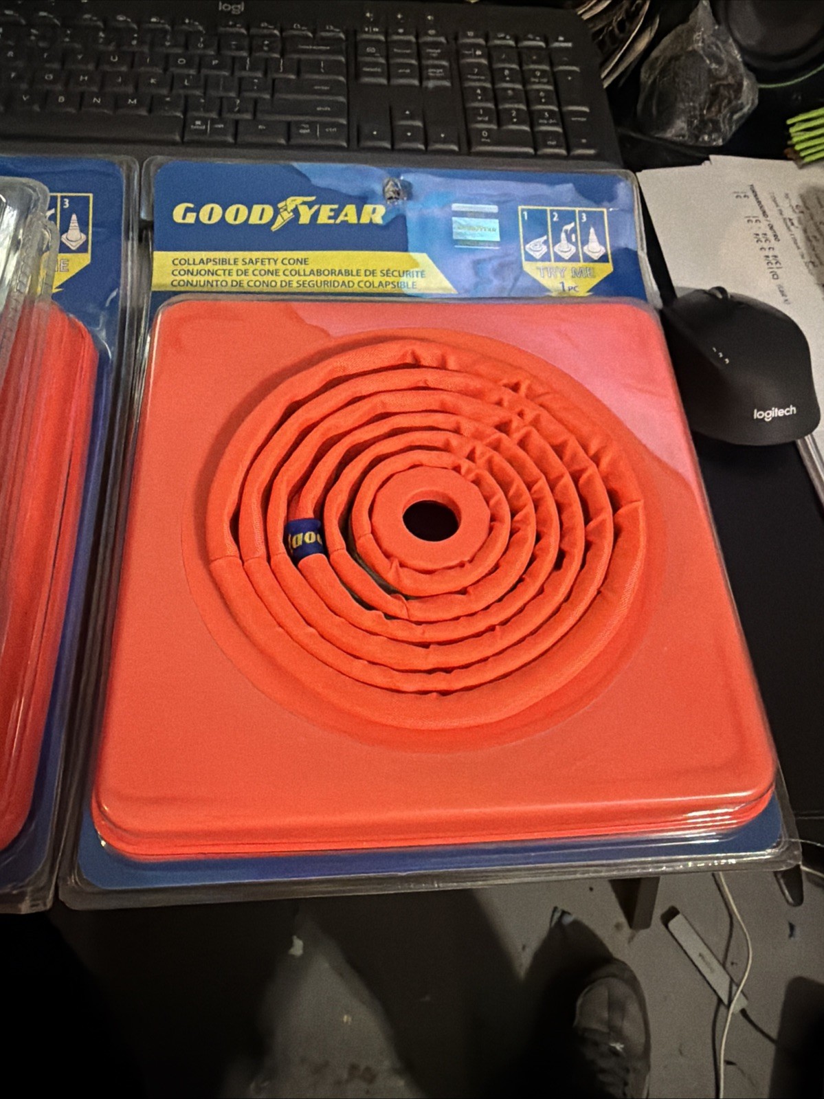 GoodYear Collapsible Reflective Safety Cone Set Of 5 2 Large 3 Medium Cones