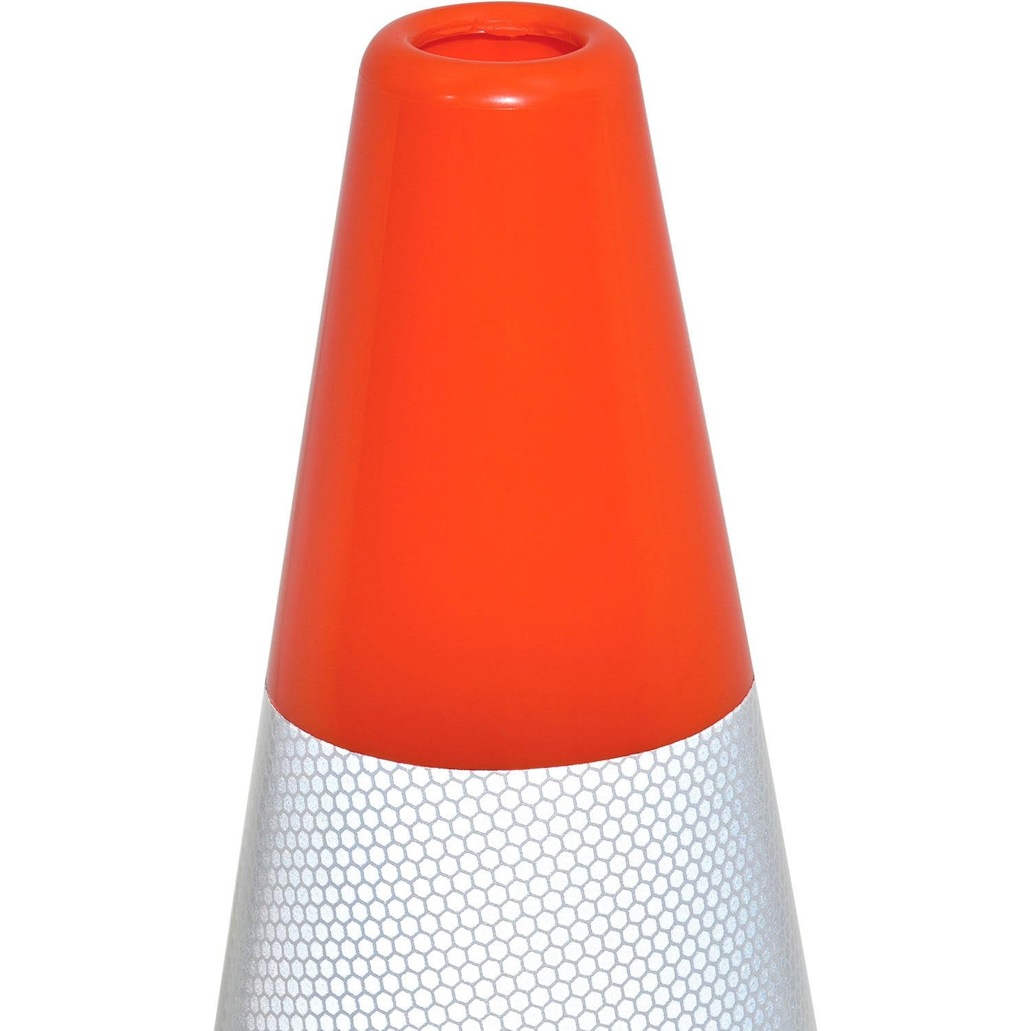 36″ Reflective Traffic Cone, Black Base, 10 Lbs