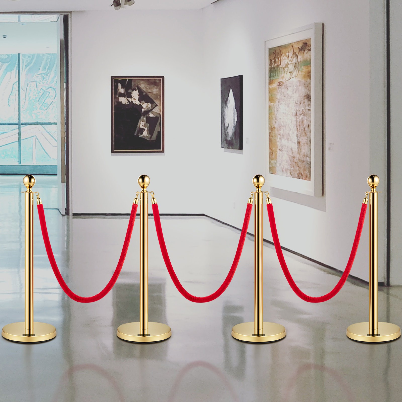 Uimoso Stainless Steel Crowd Control Stanchions