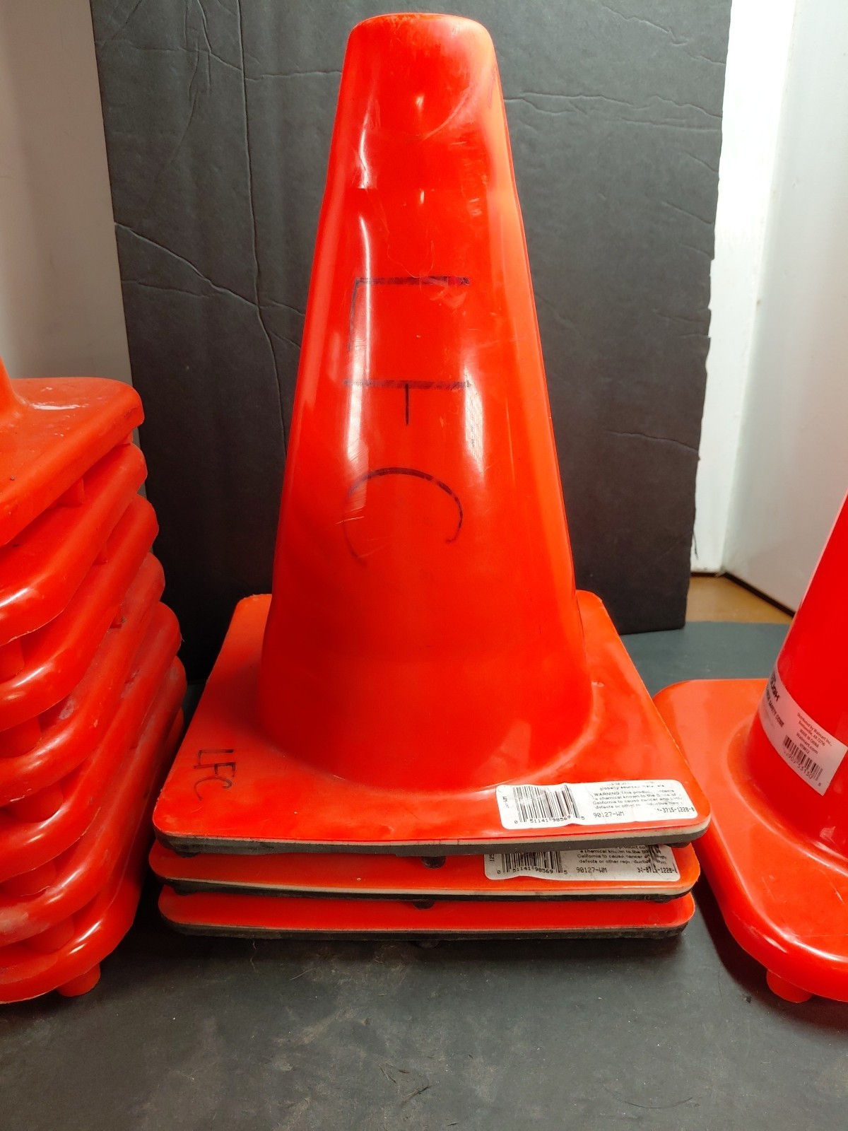 Lot Of 11 – 12″ Orange Traffic Cones Used