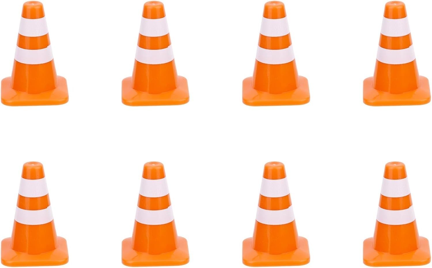 Realistic 8-Piece Mini Traffic Cone Set – 1.38in for Creative Scenes & Teaching