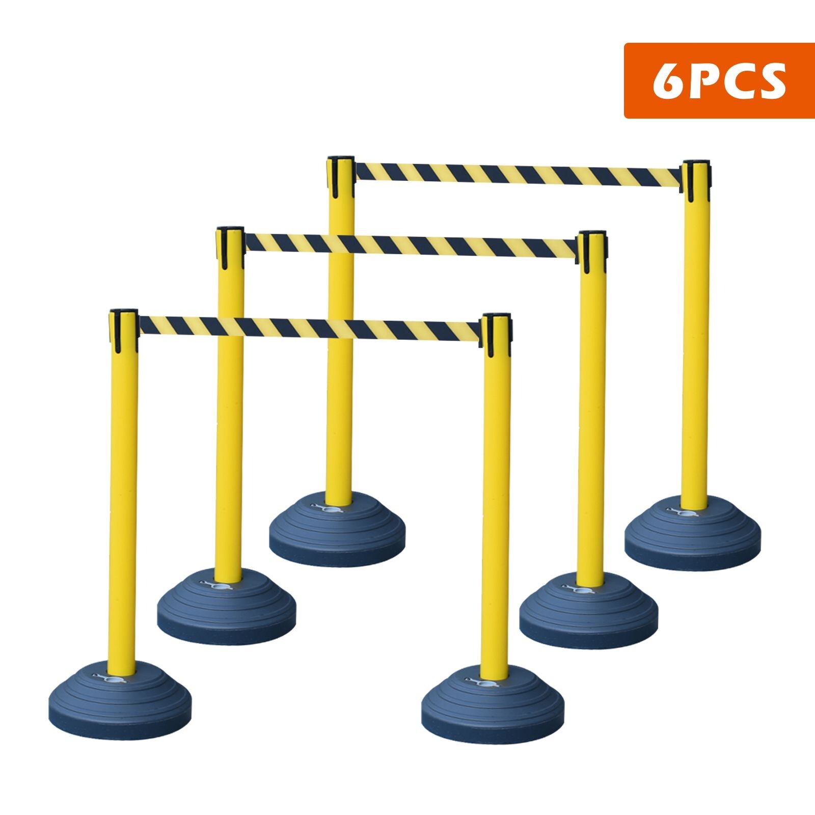 Orancl 10 ft Length Plastic Retractable Stanchion for Crowd Control Barrier