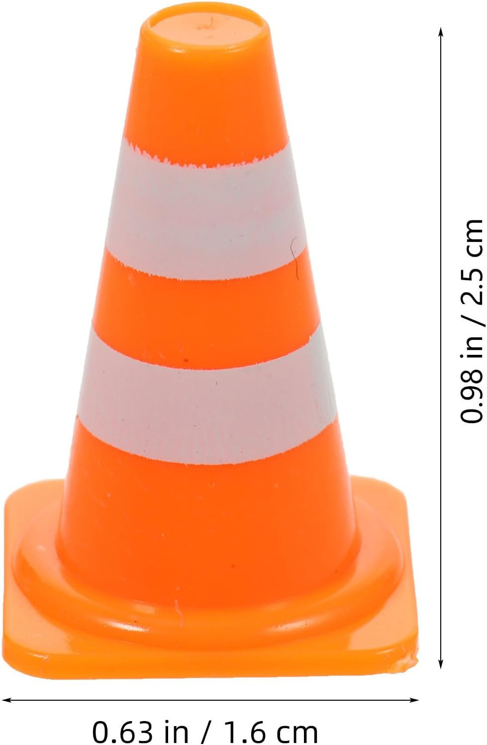 NUOBESTY 30Pcs Mini Traffic Cones, 0.98 Small Orange Construction Cones Miniatur