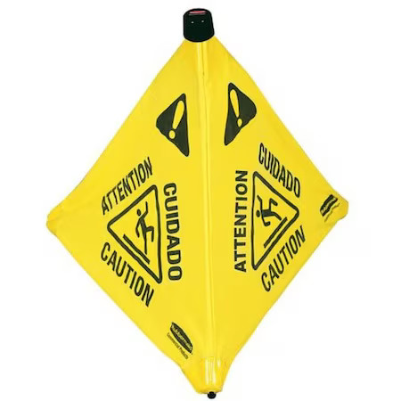 Rubbermaid Commercial Fg9s0100yel Soft Safety Sign, 30 In H, 21 In W, Fabric,