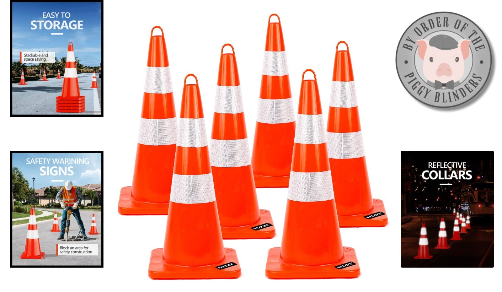 Heavy-Duty 28-Inch Traffic Safety Cones – Perfect for Construction and Control