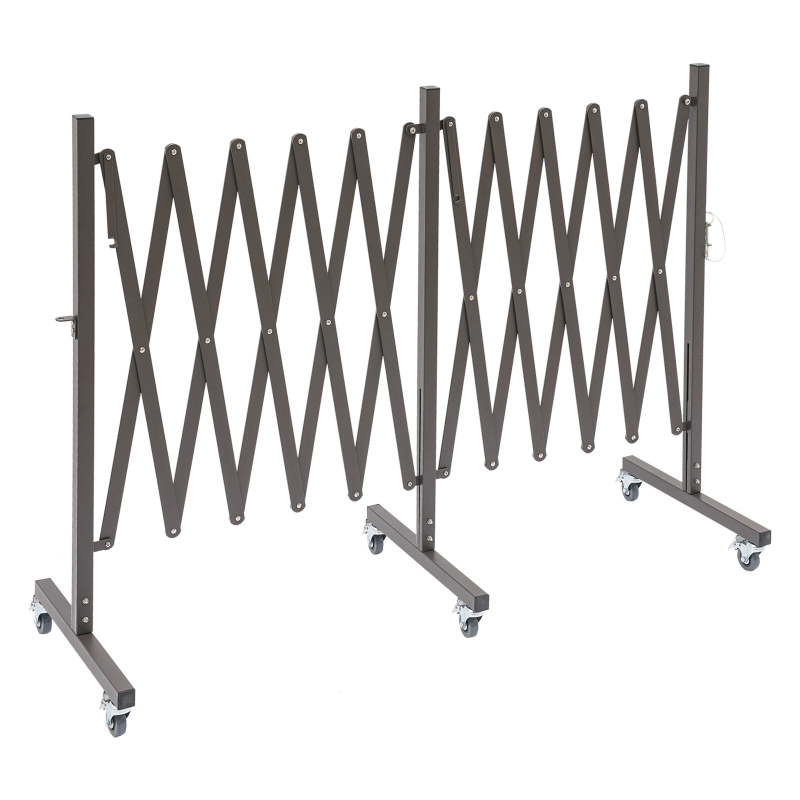 16.4′ Expandable Barricaded Barrier Retractable Traffic Fence Mobile Safety Gate
