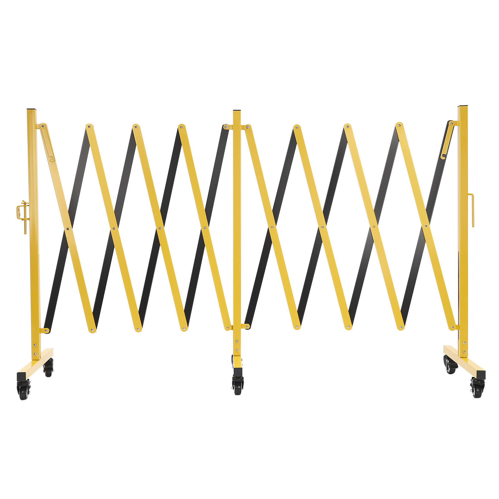 Expandable Barricade with Wheels 5 M Long Retractable Metal Traffic Gate US
