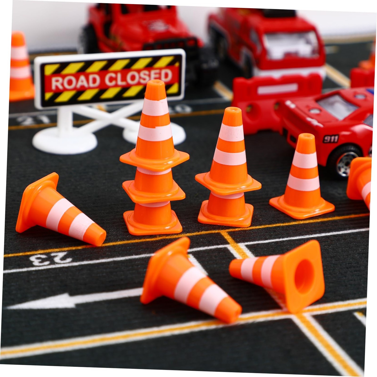 Mini Traffic Cones 50Pcs Orange Sports Training Roadblock Miniature Sand Table U