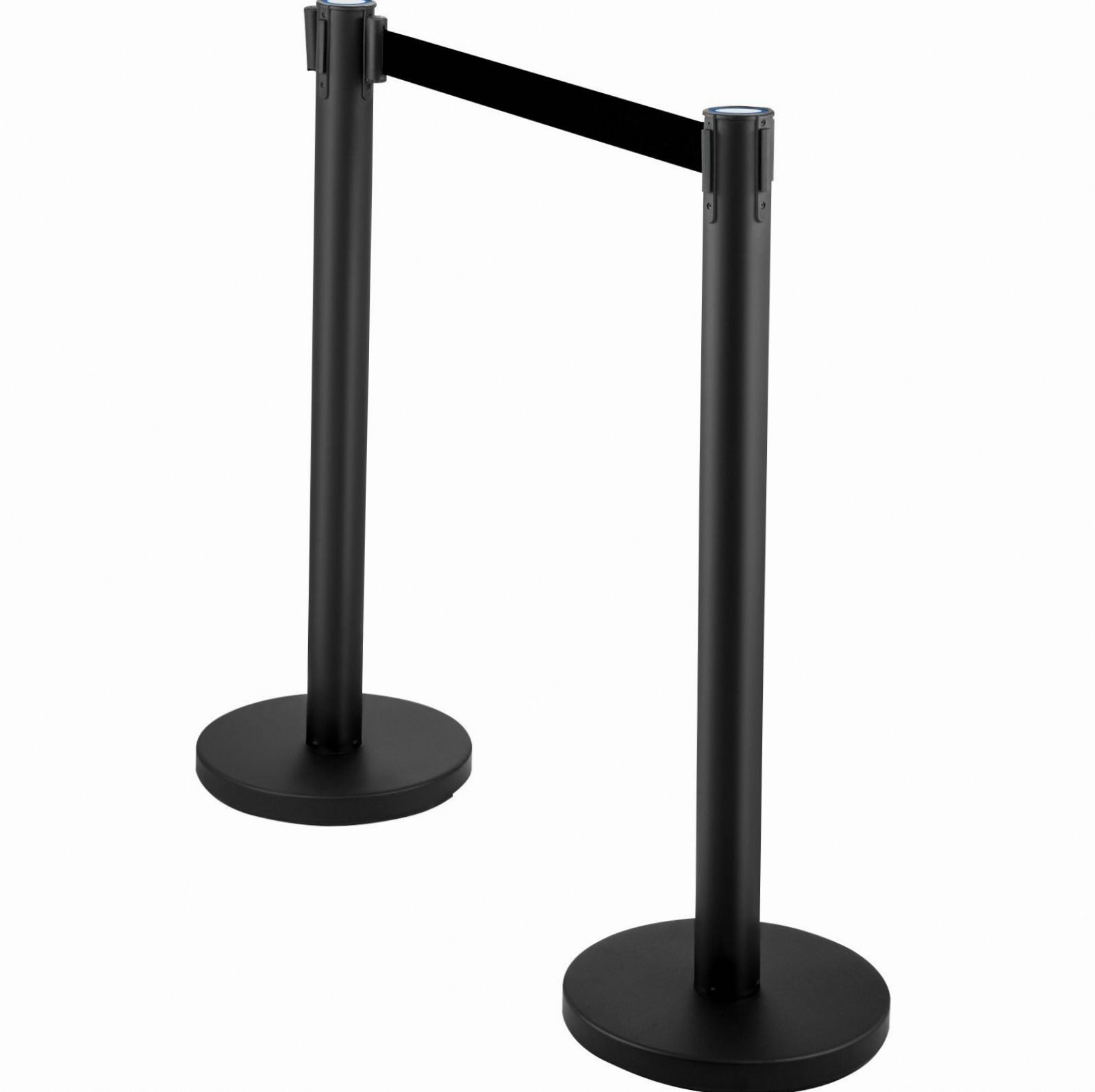 4-Pc Stainless Crowd Control Stanchion w/ 6.6ft Retractable Belts