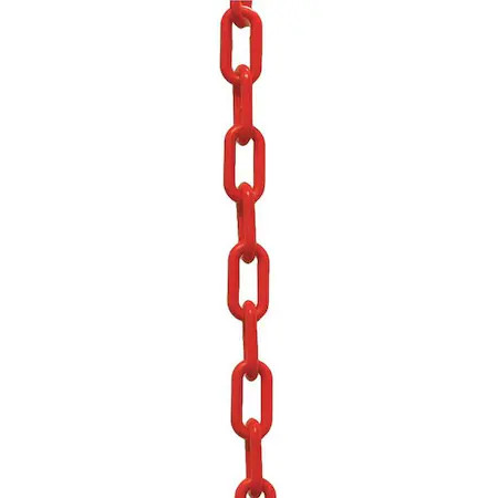 Zoro Select 30005-500 Plastic Chain, Red, 500 Ft Length, Gloss, 30005-500