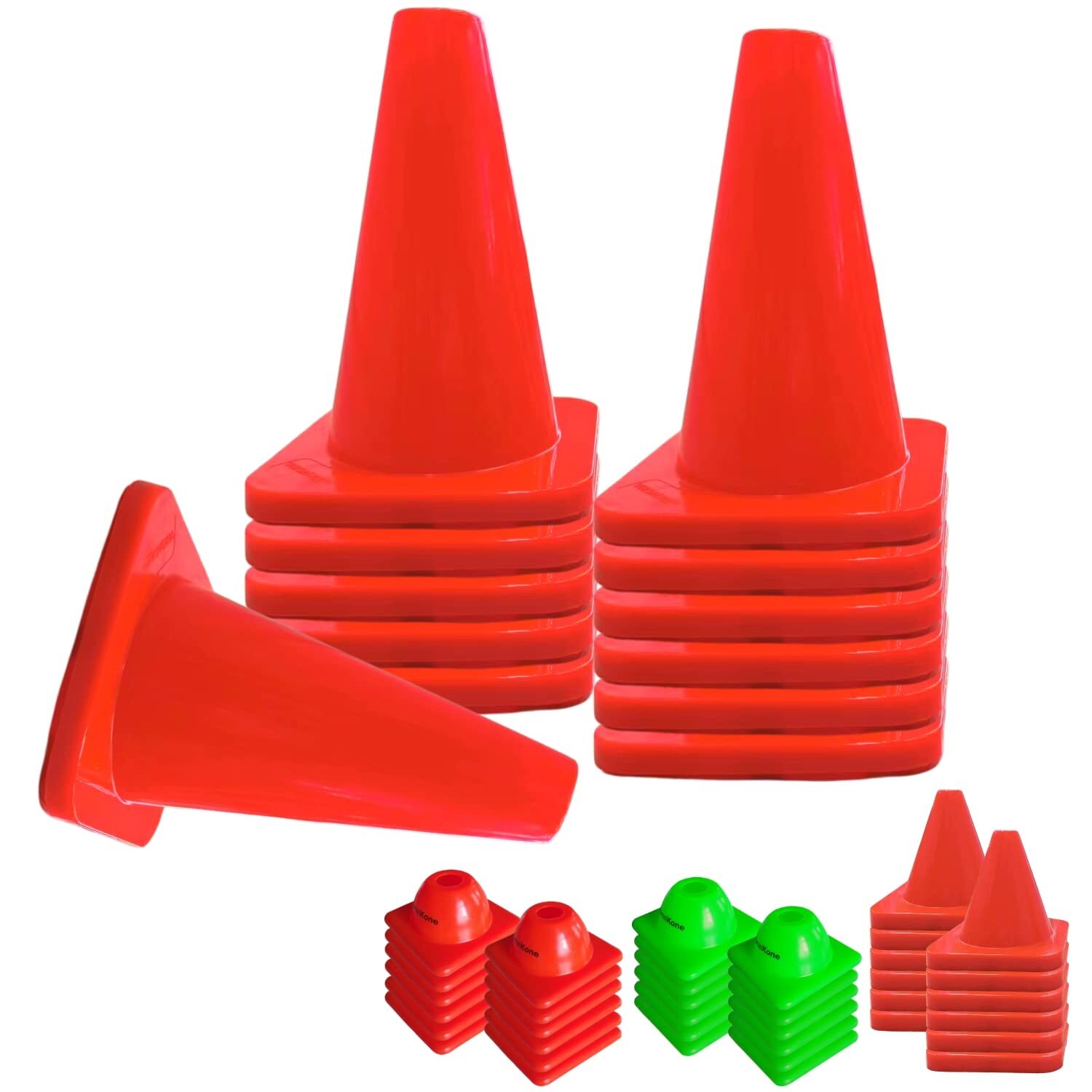 2in/6in/9in/12in/28in Heavy Duty Agility Training Cones For Sports & Kids Coachi