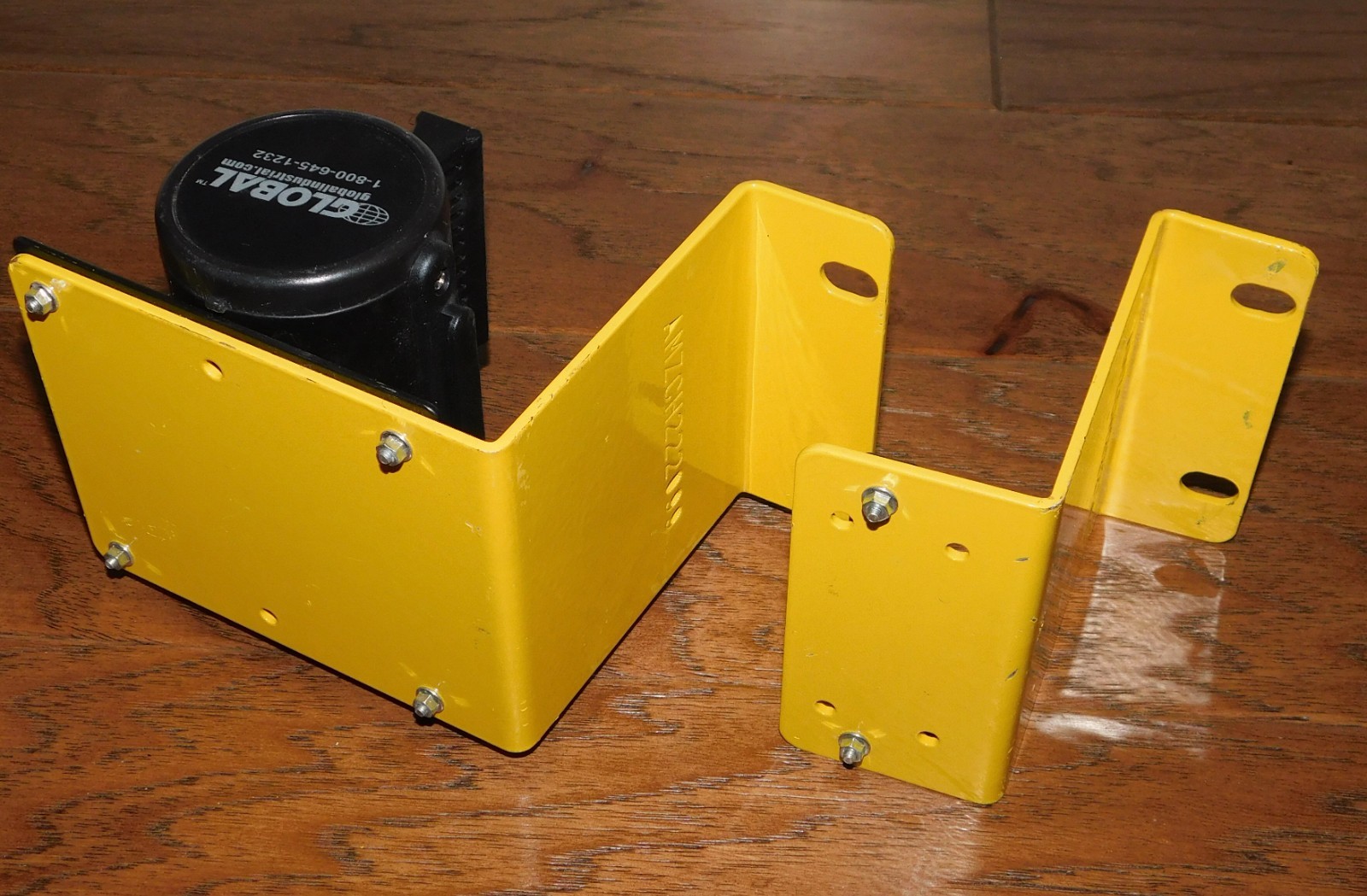 Global Industrial Retractable Belt Barrier Wall Mount Yellow Steel 7.5′