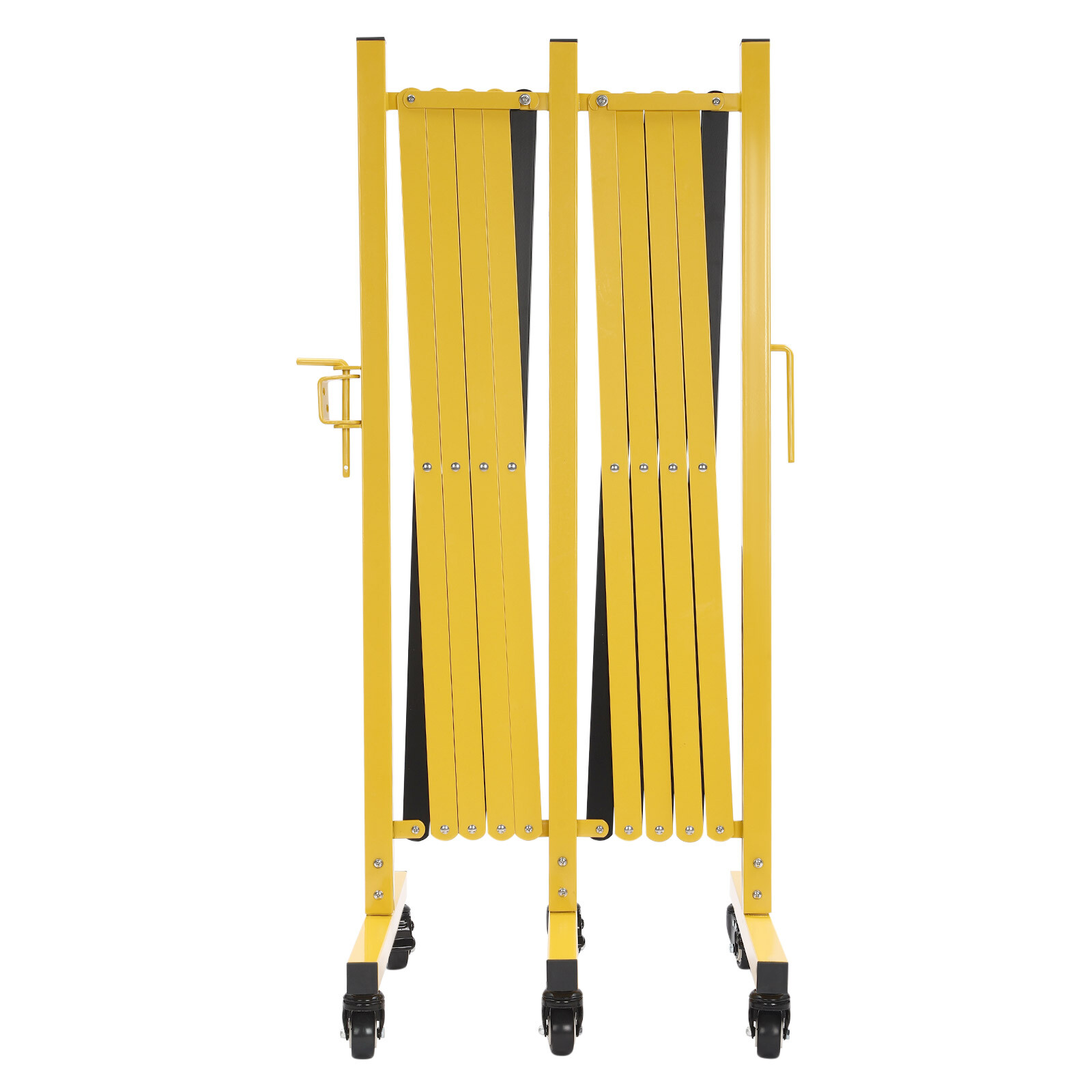 Expandable Barricade with Wheels 5 M Long Retractable Metal Traffic Gate US